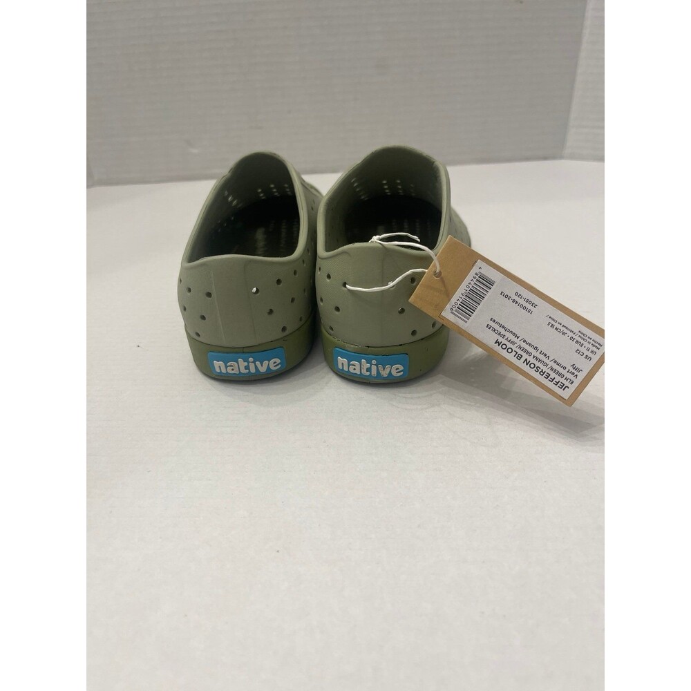 Native Shoes Kids Unisex Jefferson Bloom Size 12 Green New With Tag - Picture 5 of 11